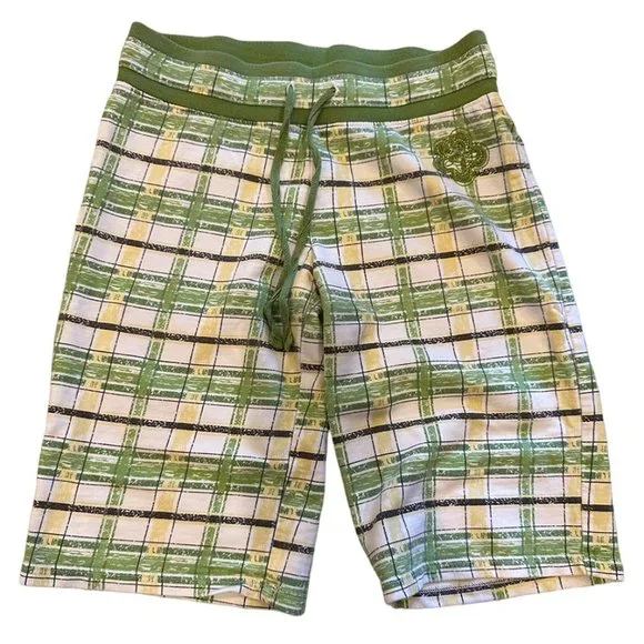 Justice Mint Green Tank Top and Green Checkered Shorts Set Size 12 Kids Like New - Picture 4 of 7